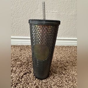 Starbucks Iridescent Dark Silver Studded Tumbler